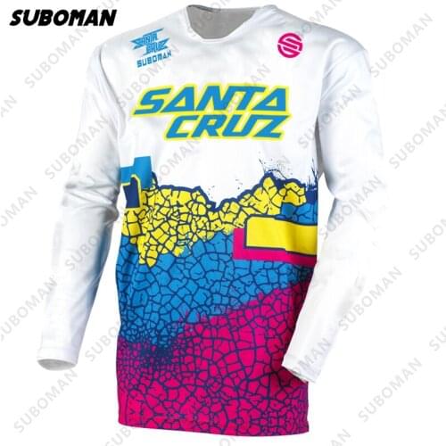 Santa cruz team poc motorcycle Long Sleeve Jersey Mtb Enduro Shirt Downhill Motocross bmx quick-drying Mountain Bike Clothing