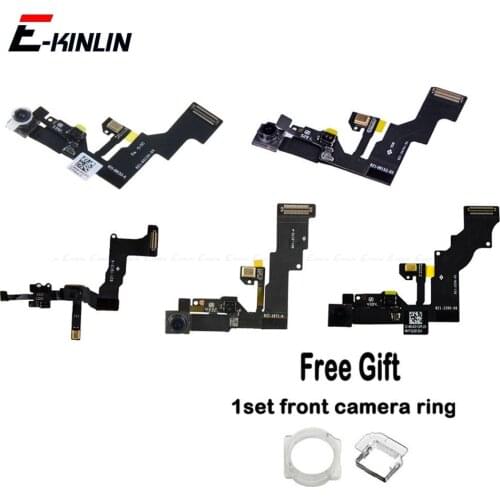 For iPhone 5 5S SE 2016 5C 6 6S Plus Small Front Face Facing Camera Flex Cable With Proximity Sensor Light Microphone