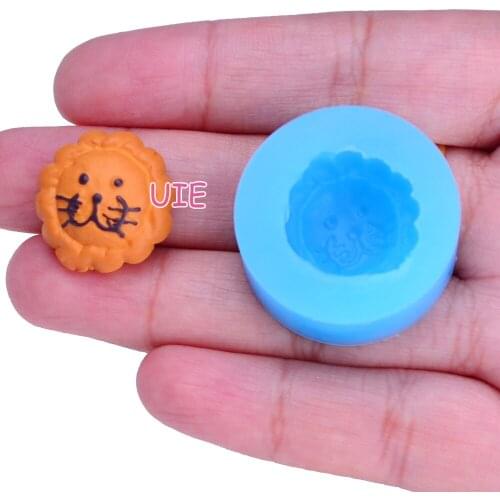 GYL250U 19.0mm x 20.1mm Lion Cub Bread Silicone Mold Fondant Cake Decoration Candy Resin Clay Earrings Necklace Craft Soap