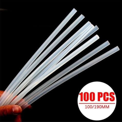 100/50Pcs Hot Melt Glue Gun 7mm x 100mm/190mm Clear Hot Melt Glue Sticks For Glue Gun Car Dent Paintless Hand Tools DIY Tool