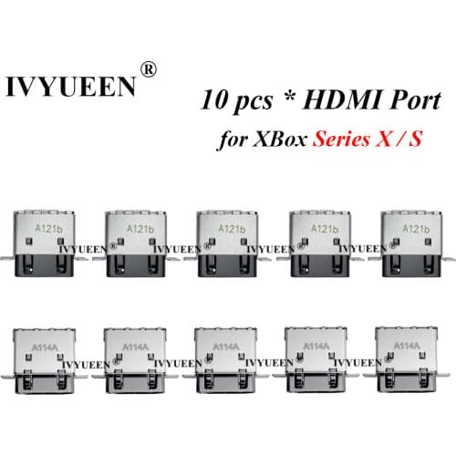 IVYUEEN 2 PCS for XBox Series X S Console Original HDMI-Compatible Port HD Display Socket Connector Jack Interface Repair Part