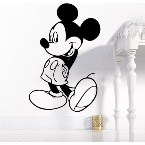 Disney mickey mouse wall stickers home decor living room accessories cartoon wall decals vinyl mural art diy wallpaper