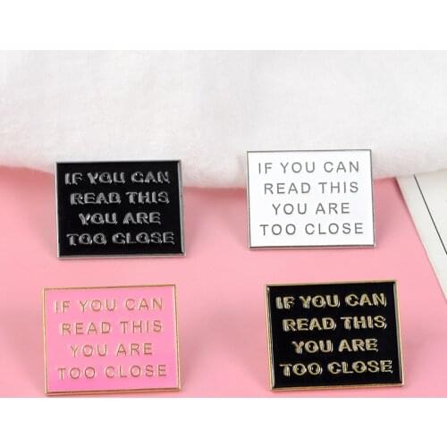 Need My Personal Space ! Funny Anti Social Letter slogan Introverts Personality Enamel Brooches Lapel pins For Cool Girl Boy