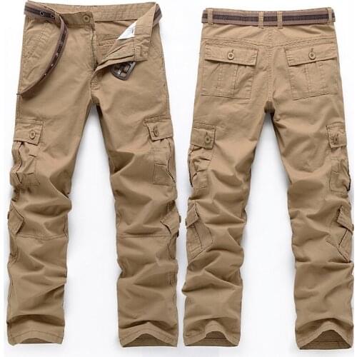City Military Tactical Pants Men Cotton Pocket Loose Comfortable Cargo Pants Men