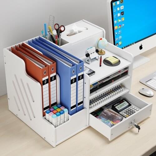 Magazine Holder Newspaper Rack Stationery Storage Box Desk Organizer for Document Letter File Tray Home Office School Supplies