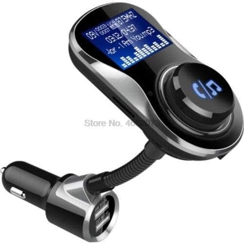 By DHL or Fedex 50pcs Wireless FM Transmitter Bluetooth Audio Adapter Car Kit with Dual USB Charging Ports Big LCD Display BC26