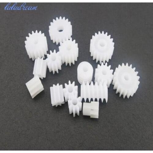 15 Kinds Spindle Gear Package Plastic Worm Turbine Motor Gear For DIY Model Parts Plastic Gear