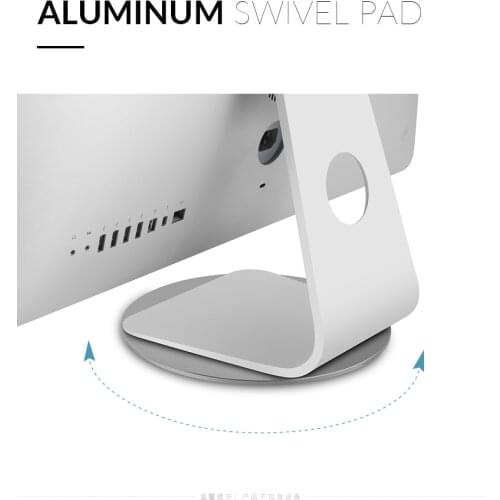 Stand for iMac Aluminum Monitor Swivel Support Computer Desk Dock Laptop Screen Base Rotating Mount for Apple iMac 21'' 27