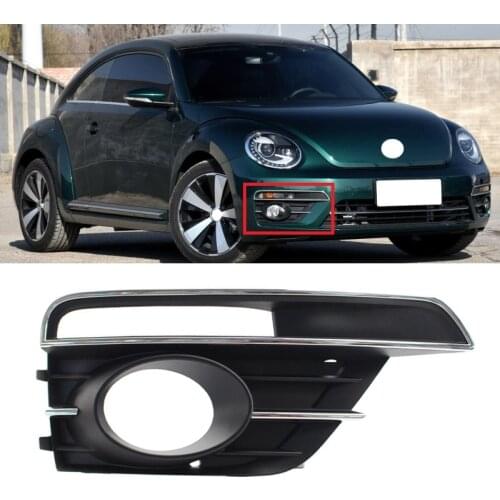 Roavia Car Light Grille For VW Beetle 2016-2019 Car-styling Front Bumper Fog Light Fog Lamp Grille Cover shell housing cap Frame