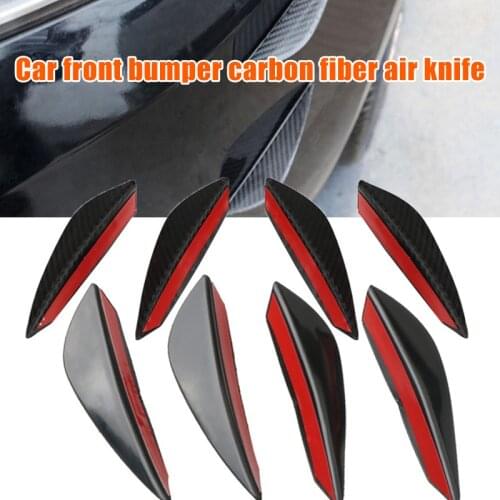 4Pcs Universal Car Front Bumper Fins Lip Spoiler Canards Splitters Chin Diffuser Car Modification Parts Car Styling