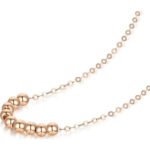 ZHIXI Real 18K Gold Pendant Necklace Solid AU750 Chain Sliding Ball For Women Luxury Fine Jewelry N512