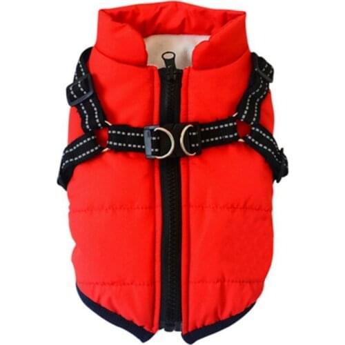 Winter Large Dog Clothes French Bulldog Pet Warm Harness Jacket Coat Waterproof Dog Clothing Vest