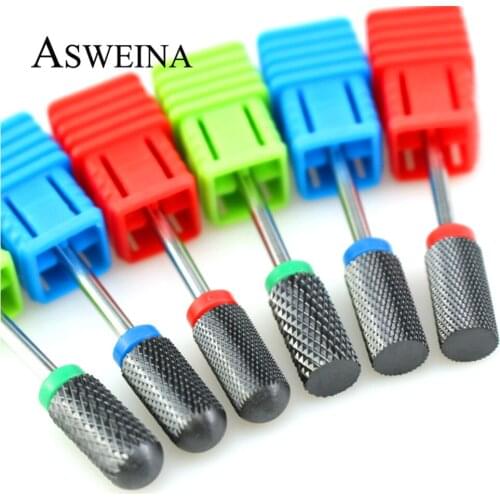 1pc Balck Ceramic Nail Drill Bit Rotate Milling Cutter Bits for Manicure Electric Machine Nail Files Nail Art Tools Accessory