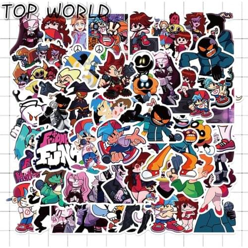 10/50Pcs/set Friday Night Funkin Cartoon Mixed Game Stickers For Diy Decals Phone Case Skateboard Laptop Helmet Luggage Kids