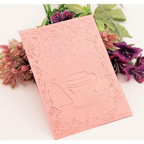 10.5x14.8cm Watering pot Embossing folders Plastic bump Scrapbooking DIY Template Fondant indentation Cake Photo Album Card Make