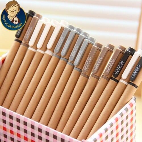 10pcs eco friendly gel ink pen korea stationery school supplies unisex pen water-based pen 0.5 free shipping