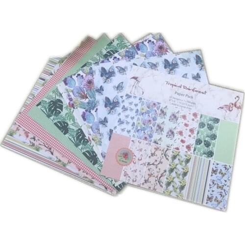 12PCS/Lot Rose Retro Material Papers DIY Scrapbooking Album Diary Gift Decorative Paper Scrapbooking Paper