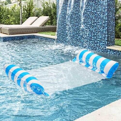 2021 New Summer Water Hammock Inflatable Floating Mattress Swimming Pool Lounge Bed Foldable Air Mattress Swimming Pool