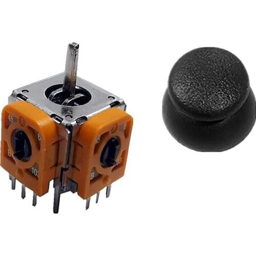 5pcs 13X13mm FJM10K 3D Aircraft Model Rocker Potentiometer 360 Degree Game Machine Hand Switch With Cap