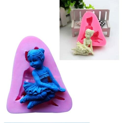 3D Silicone Angel Girl Mould Fondant Mold DIY Cake Mold Baking Decorating Tools