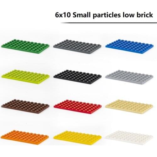 6X10 3pcs Small particles low brick Assemble building blocks Compatible with multi-brand blocks DIY
