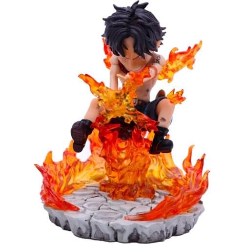 Anime Figure Q Version Luffy Roronoa Zoro Ace GK Fashion Scenes Q Ver. PVC Action Figurine Collectible Model Dolls Toy gifts
