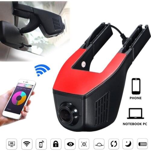 Car DVR Dash Cam Full HD 1080P Dual lens Night Vision Driving Recorder Video Recording Dash Camera 170-Degree WIFI Free APP
