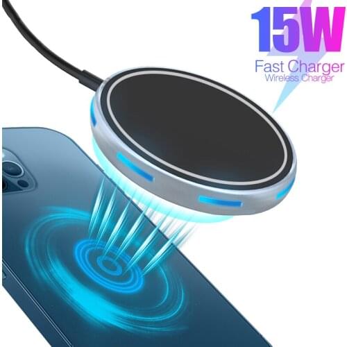 15W Magnetic Fast Charging Wireless Charger Dock USB C Adapter Portable Magnetic Safe Charger For iPhone 12 Pro Max 12Mini 12Pro
