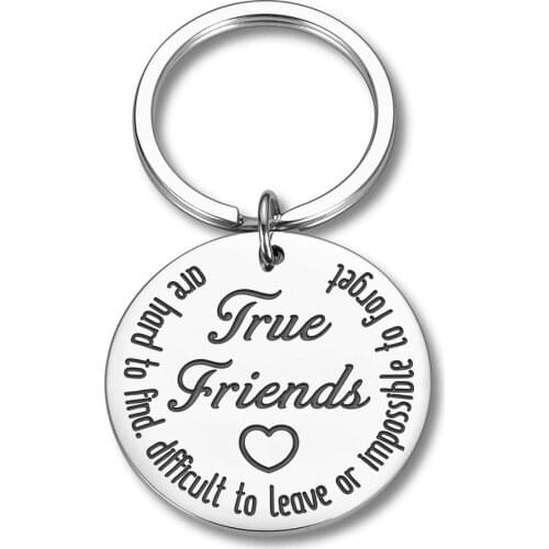 Friends Keychain Friendship Gifts for BFF Women Friends Thank You Key Ring Gifts for Men Sisters Teen Girls Boys Anime Keychain