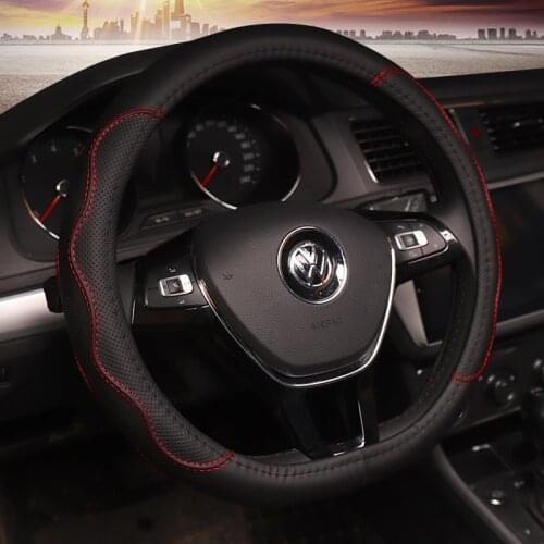 D series Micro Fiber Leather Car Steering Wheels Covers 38CM Steering Wheel Hubs Car Styling,For GOLF JATTA D type Handlebars