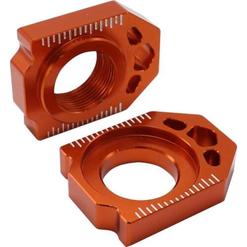 CNC Aluminum Rear Chain Axle Blocks For KTM 125 200 250 300 350 450 SX SX-F XC XC-F 2013 2014 2015 2016 2017 2018 2019 2020