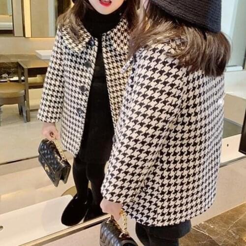 Children Autumn Clothes Thicken Cotton Pattern with Plover Case Black and White Long Sleeves Toddler Girl Winter Clothes