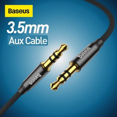 Baseus AUX Cable 3.5mm Jack Audio Cable Speaker Cable for Samsung Xiaomi Redmi 5 plus Oneplus 5t MP3 Headphones Car AUX Cable
