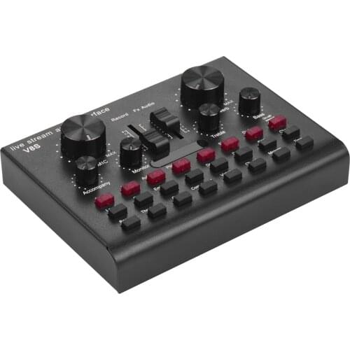 Multifunctional Live Streaming Sound Card USB Audio Interface Mixer Voice Device DJ Karaoke Equipment 16 Effects Support