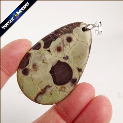 Fashion Real Mens Pendant Green Old KAMBABA Natural Stone Beads For Jewelry Making DIY Polar Jades Necklace Material WS648