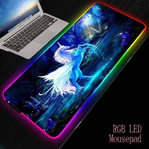 MRGBEST Anime Black Pegasus Large Size Gaming Mouse Pad Anti-slip Natural Rubber Computer Gamer Mousepad Desk Mat Locking Edge