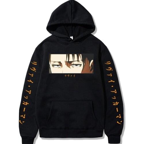 2021 Hot Anime Attack on Titan Eyes Printed Hoodie Sweatshirts Men