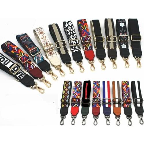 New O Bag Handle Bag Strap For Women Removable Diy Shoulder Rainbow Handbag Accessories Cross Body Messenger Nylon Bag Straps