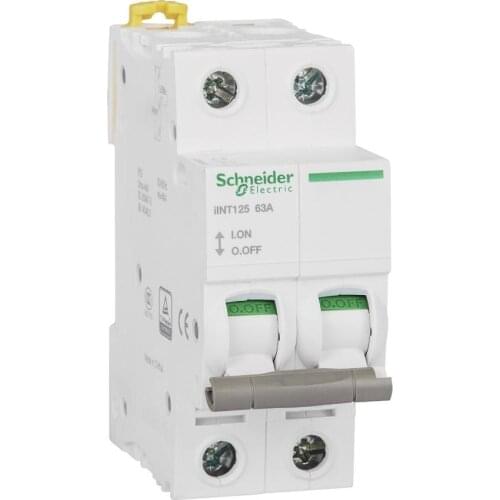 Original export IINT125 control isolation switch, 2P 63A 400VAC 50/60Hz 4.2 kA separate isolation switch DIN rail installation
