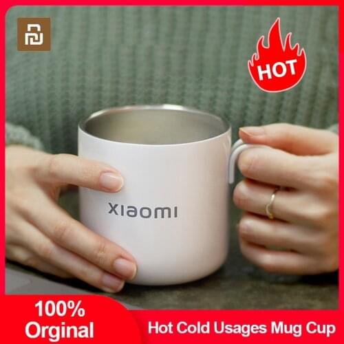 Original Xiaomi Stainless Steel Mugs Cups Resistant Hot Cold Usages Tea Coffee Mug Home Milk Bottle Double Insulated Smart Cup