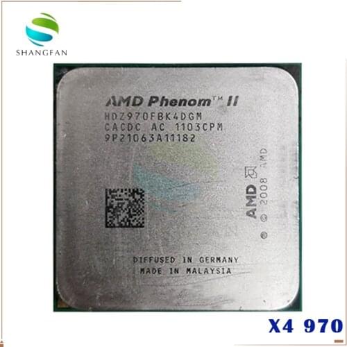 AMD Phenom II X4 970 X4-970 Black Edition 3.5Ghz HDZ970FBK4DGM 125W Desktop CPU Socket AM3