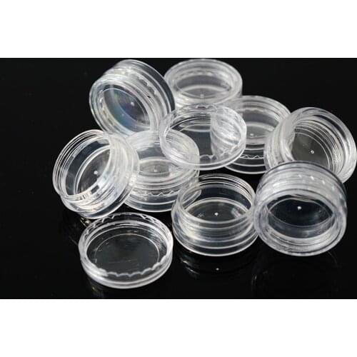 1Pcs Transparent Empty Storage box Jar Nail Rhinestone Crystal Beads Gems Strass Glitter Box Nail Manicure Tools Container