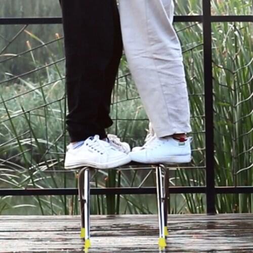 MLGB Stainless Steel Folding Chair Folding Stool Pony Zha Portable Outdoor Camping Fishing Chair Household Stool