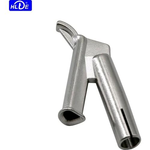 HLTE 316L stainless steel 6*6*8mm triangle speeding welding nozzle,hot air welder/ plastic heat gun tuyere accessories