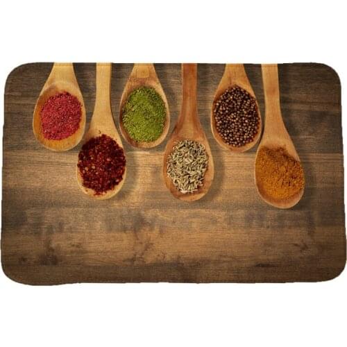 Flavour Seasoning Creative 3D Printing Carpets and Rugs for Bedroom Living Room Carpet Kitchen Bathroom Anti-Slip Floor Mats