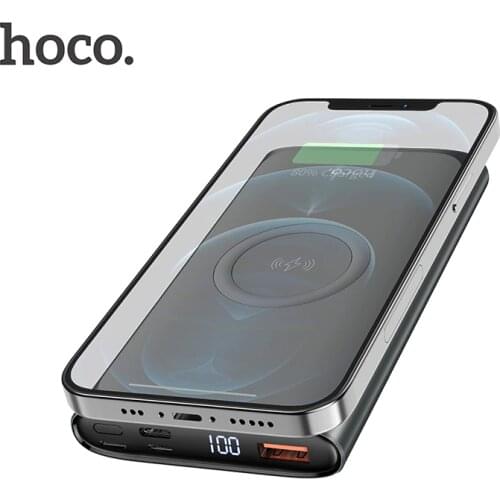 HOCO Power Bank 10000mAh 22.5W PD Fast Charging with 15W wireless charging Powerbank Portable Battery Charge For iphone 13 12 11
