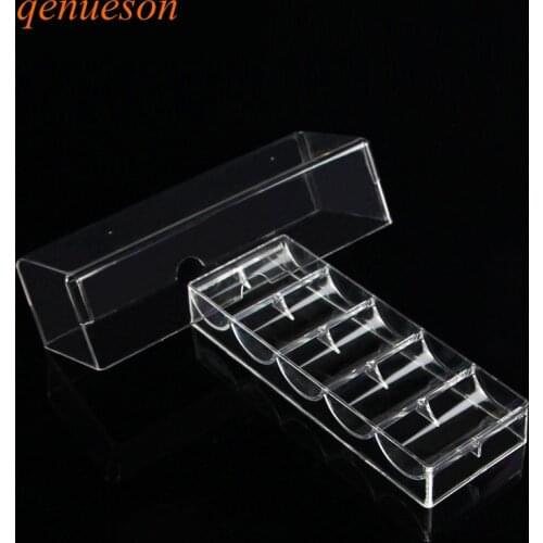 High Quality Texas Poker Chips 100Pcs Box Transparent Acrylic Portable Game Chip Box Baccarat Box Tray Casin Board game qenueson
