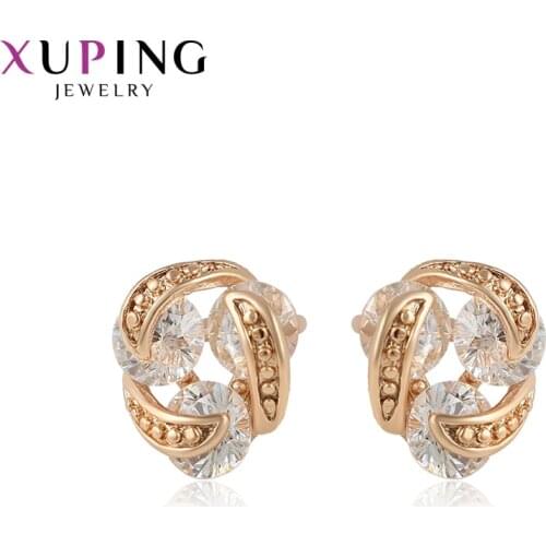 Xuping Fashion Simple Luxury Earring Gold Color Plated Charm Design Dangle Drop Earring for Exquisite Women Gifts S237-80300