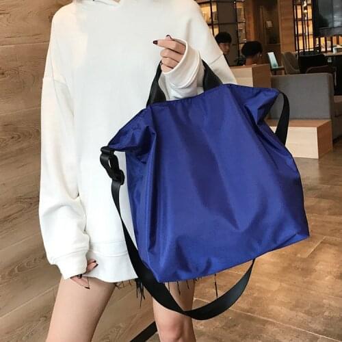 Women Tote Bag High-Capacity Nylon Shoulder Bags Handbag Casual Unisex Simple Travel Bag Shopping Bag