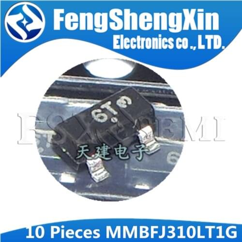 10pcs MMBFJ310LT1G SOT-23 MMBFJ310LT1 SOT MMBFJ310 screen 6T SOT-23 JFET - VHF/UHF Amplifier Transistor